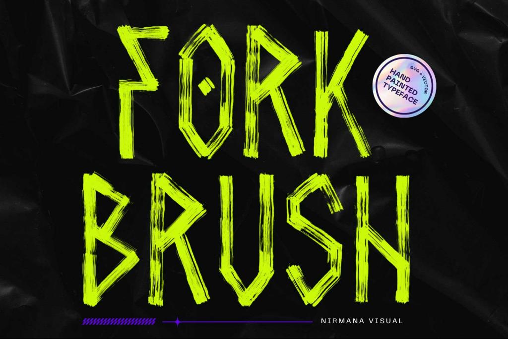 Fork Brush Vector illustration 4