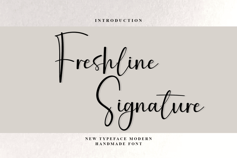 Freshline Signature Font · 1001 Fonts