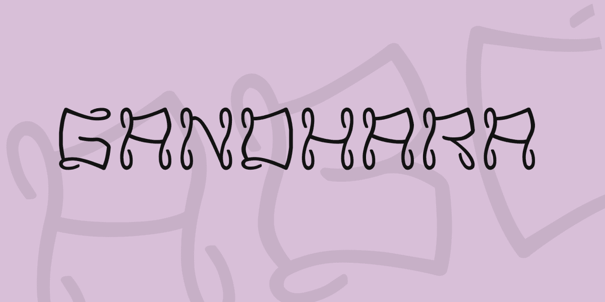 Ganda Lettering Design Gandhara Font · 1001 Fonts