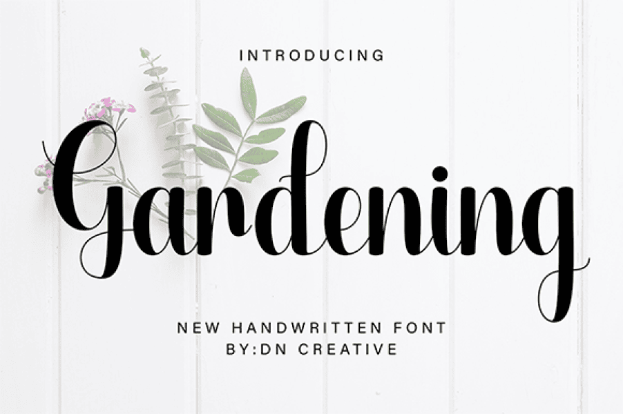 Gardening Script Font · 1001 Fonts