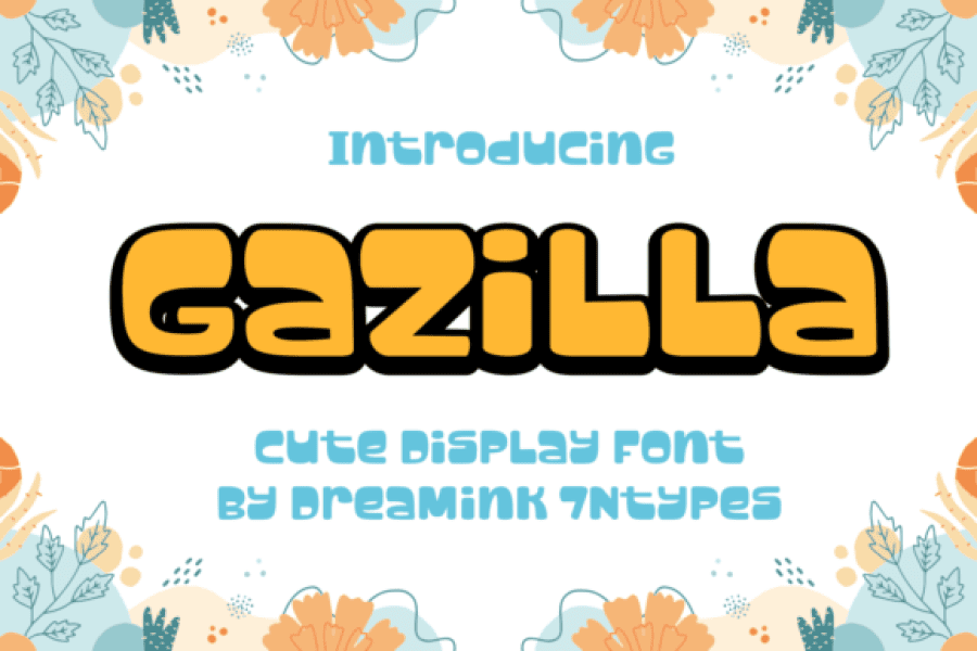 Cute Display Lettering Gazilla Font · 1001 Fonts