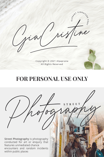 Gia Cristine Font · 1001 Fonts