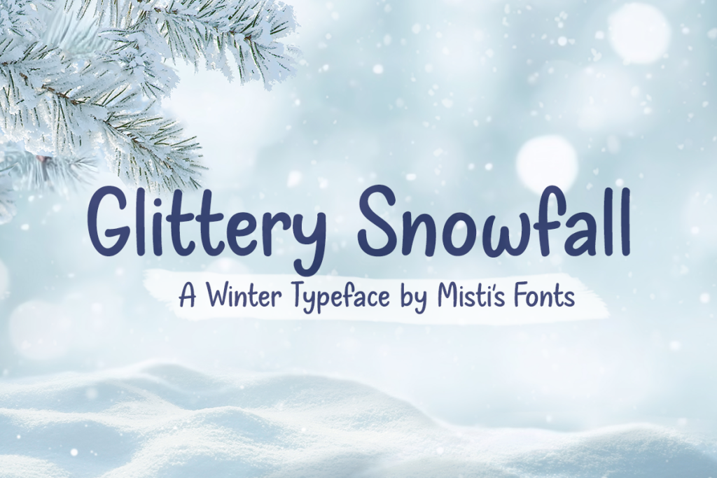 Glittery Snowfall illustration 2