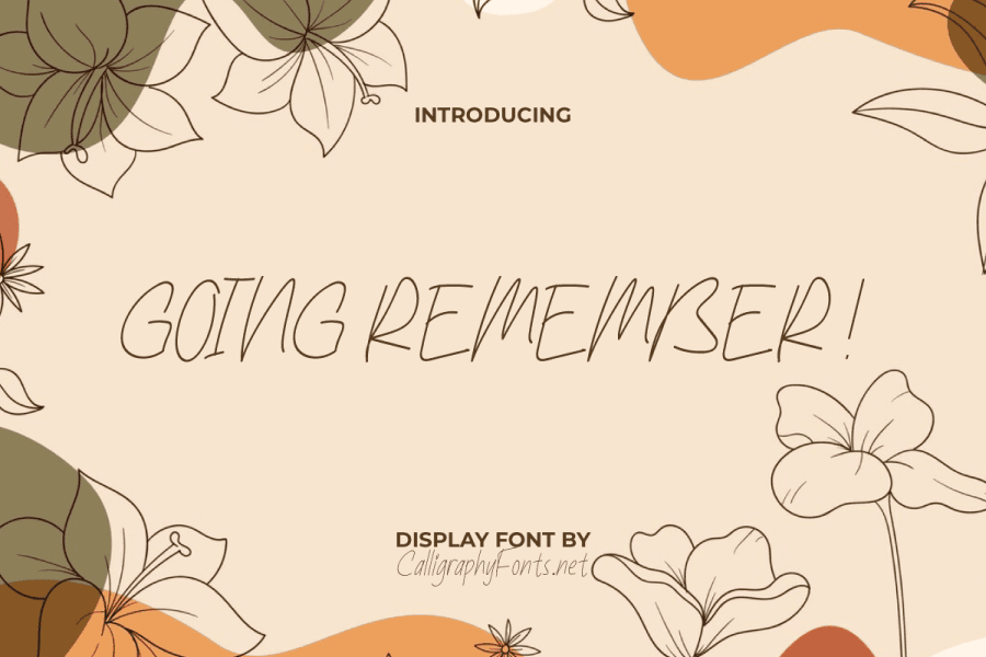 Going Remember Demo Font · 1001 Fonts