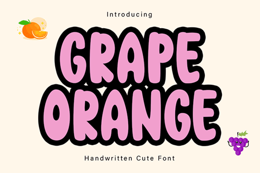 GRAPE ORANGE Font · 1001 Fonts