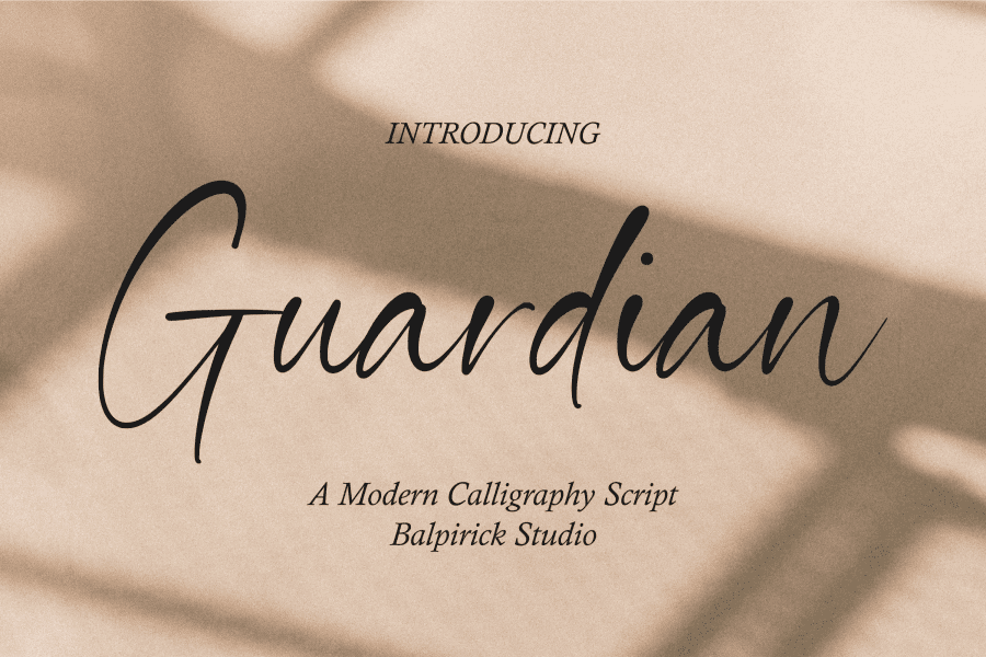 Guardian Font 1001 Fonts