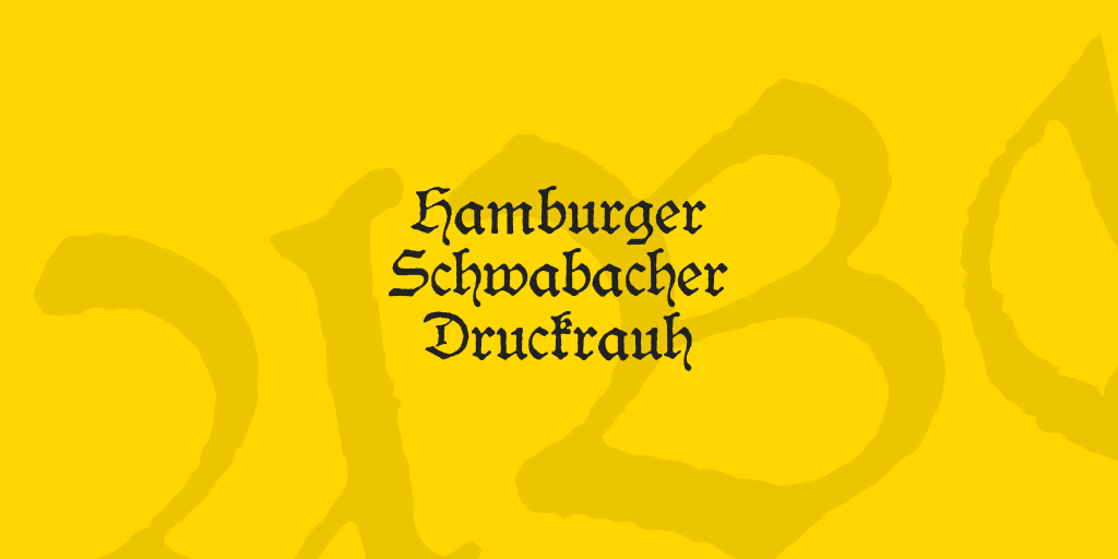 Hamburger Schwabacher Druckrauh illustration 1
