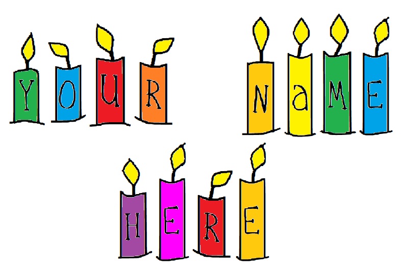 Happy Birthday Letter Candles illustration 2