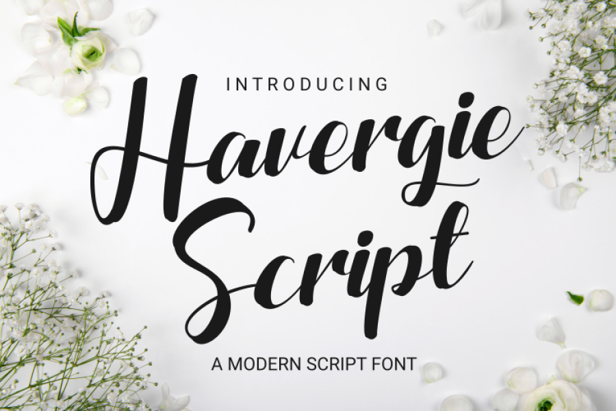 Havergie Script Font · 1001 Fonts