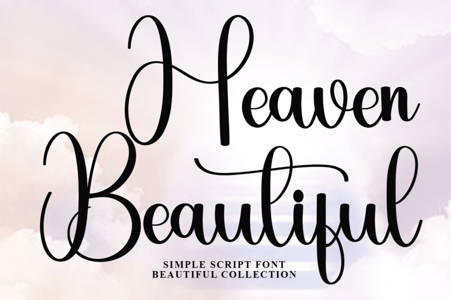 Heaven Beautiful Font · 1001 Fonts