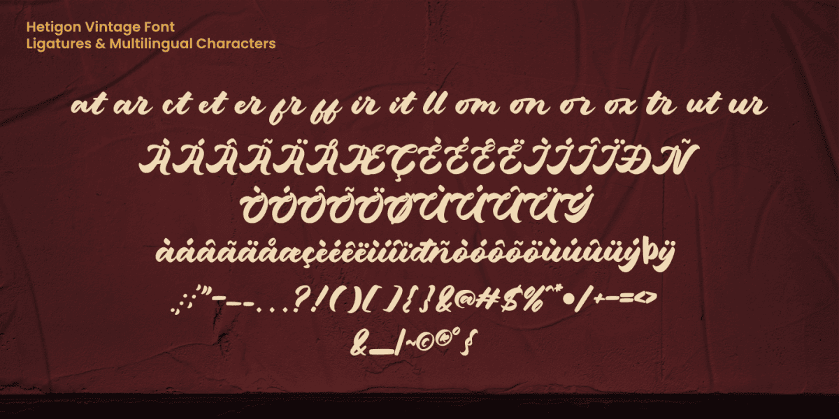 Hetigon Vintage Font · 1001 Fonts