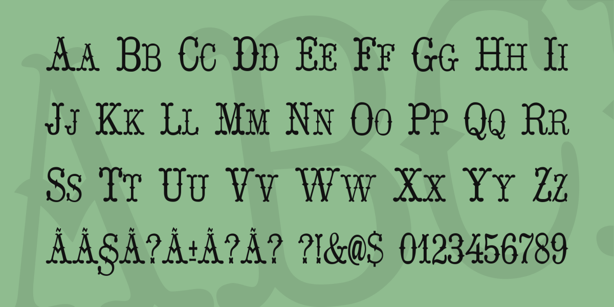 Hoedown Font Hoedown Western Fishtail Embroidery Font Formats Dst Exp