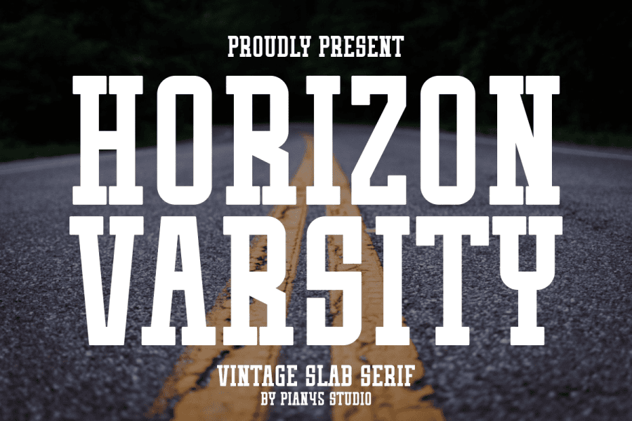 Horizon Varsity Font · 1001 Fonts