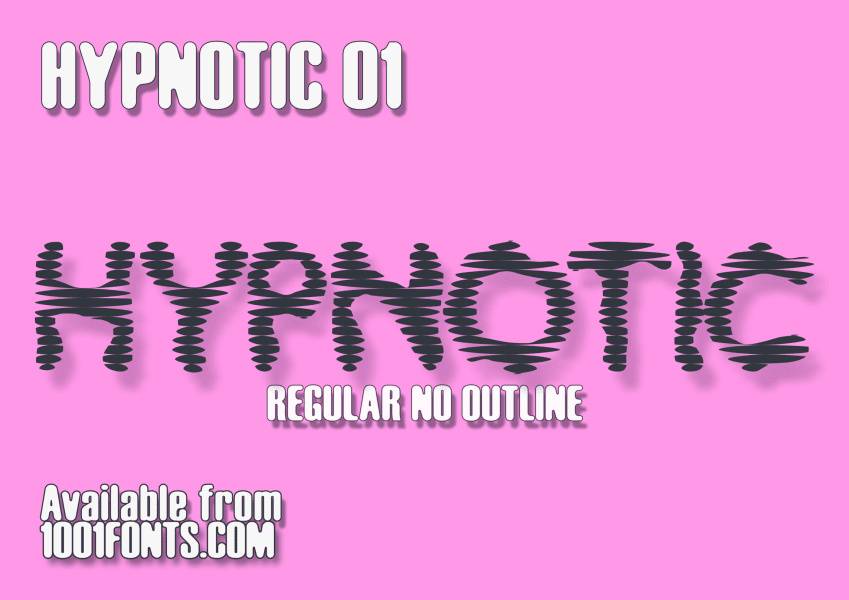 Hypnotic 01 Font Family · 1001 Fonts