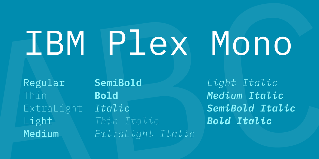 IBM Plex Mono illustration 1