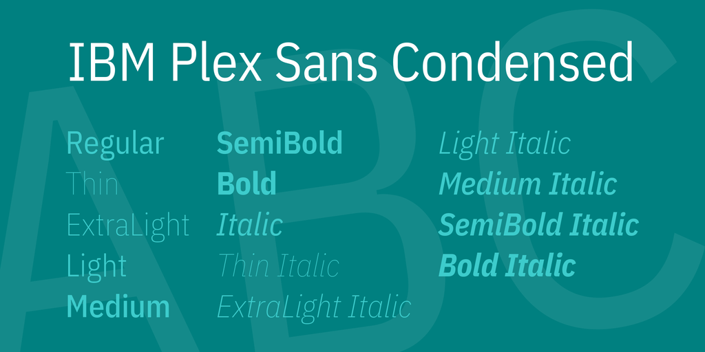 IBM Plex Sans Condensed illustration 1
