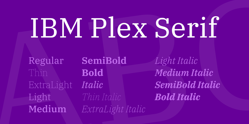 IBM Plex Serif illustration 1