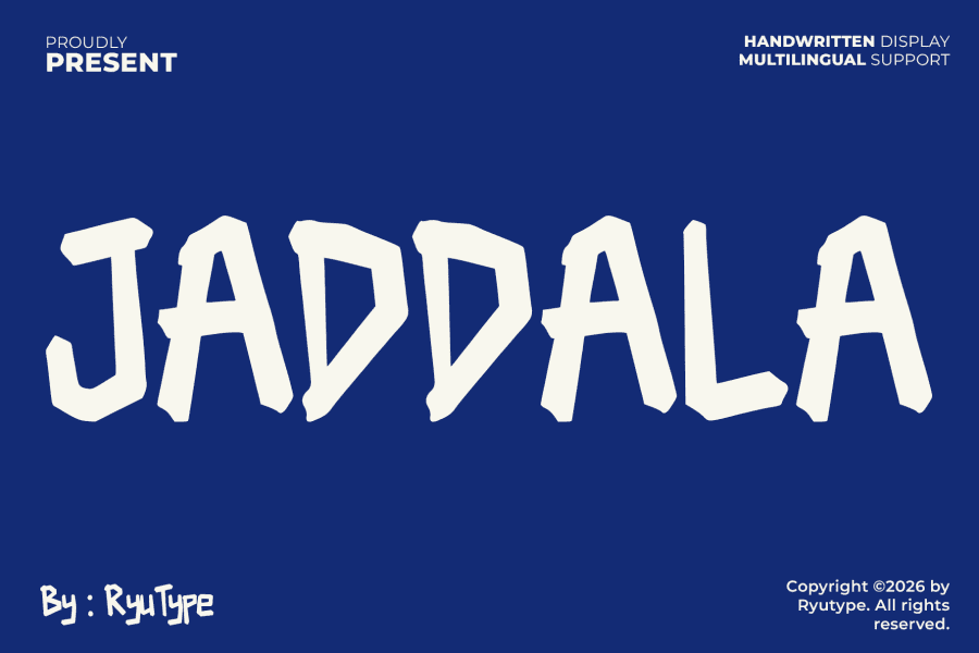 Large Fancy Script Letters Jaddala Font · 1001 Fonts