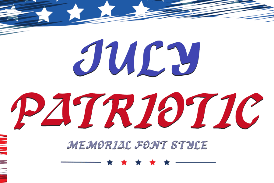 July Patriotic Demo Font · 1001 Fonts