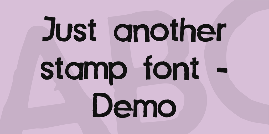 Just another stamp font - Demo illustration 1