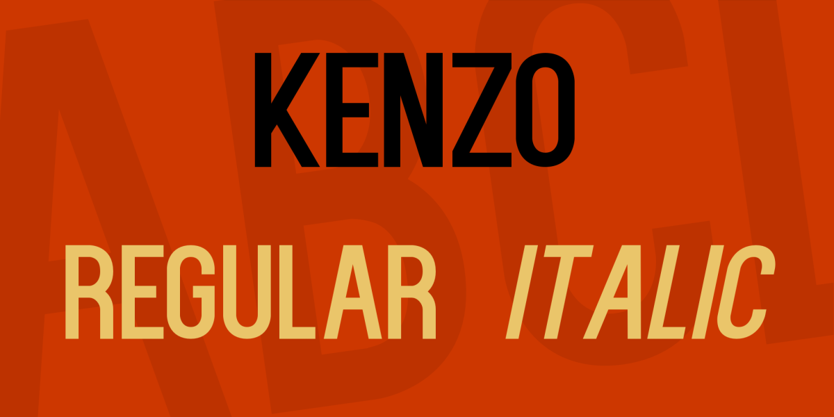 Kenz Font Kenzo Font Family · 1001 Fonts