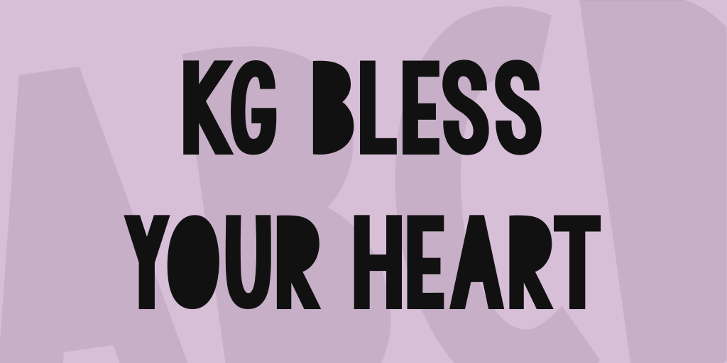KG BLESS YOUR HEART illustration 1