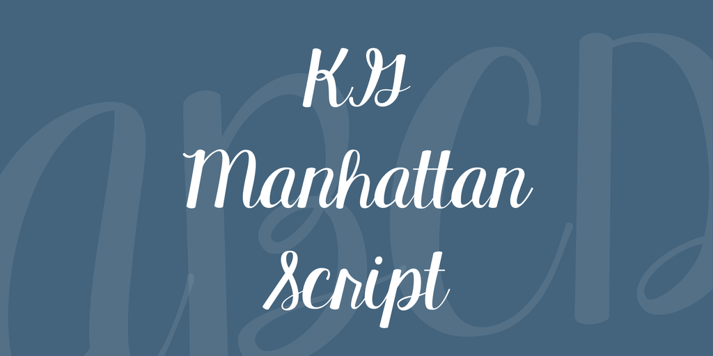 KG Manhattan Script illustration 1