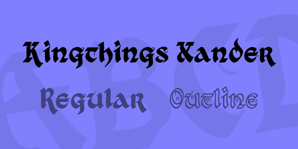 Kingthings Xander Font Family · 1001 Fonts