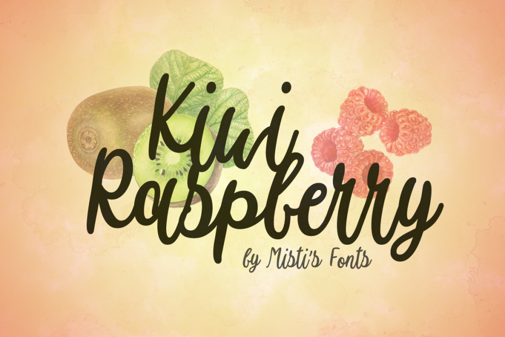 Kiwi Raspberry illustration 2