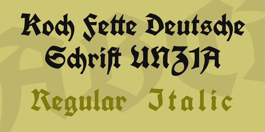 Koch Fette Deutsche Schrift UNZ1A illustration 1