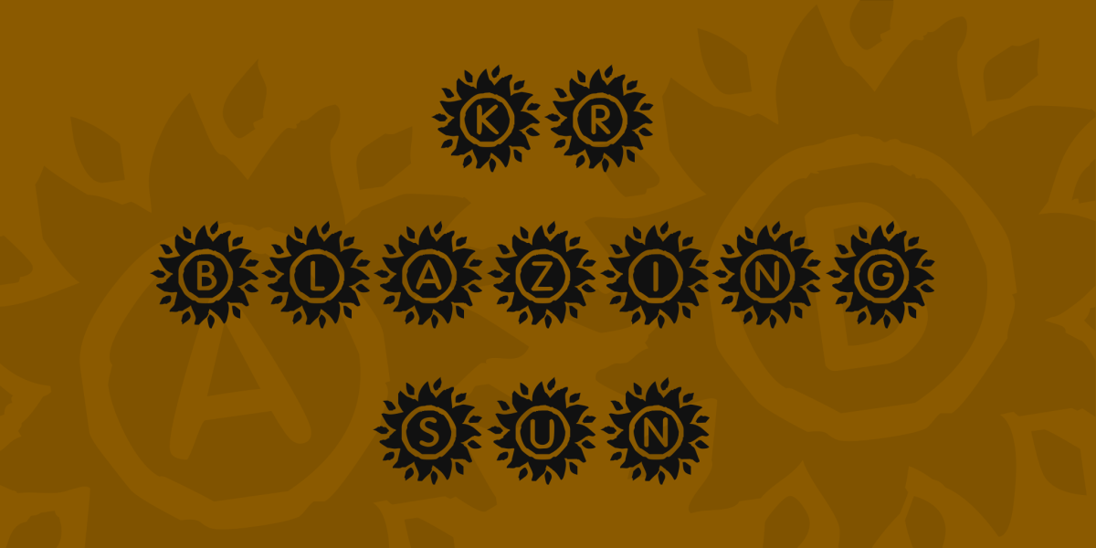 KR Blazing Sun Font · 1001 Fonts