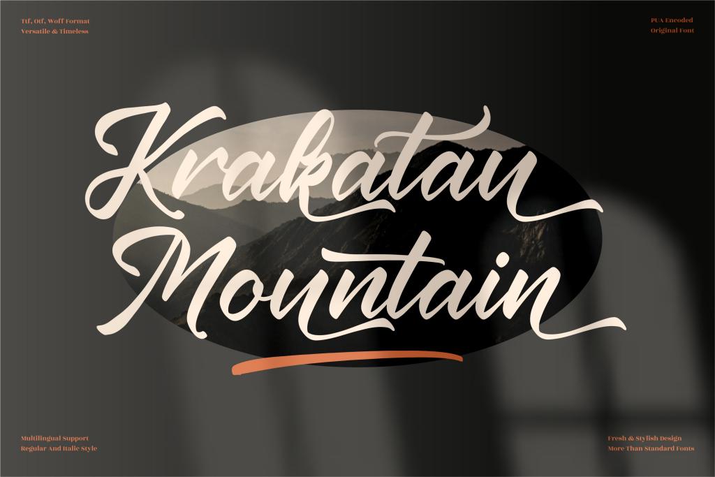 Krakatau Mountain illustration 2
