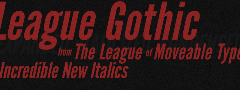 League Gothic illustration 13