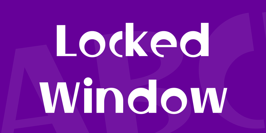 Locked Window illustration 1