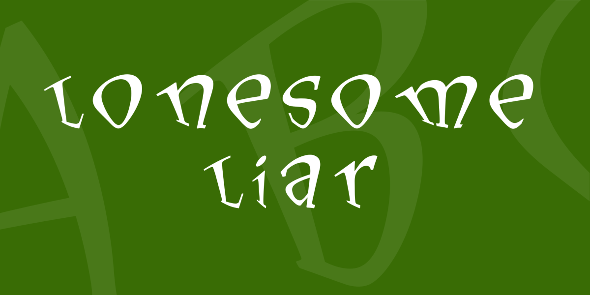 Liar Script Font Lonesome Liar Font · 1001 Fonts