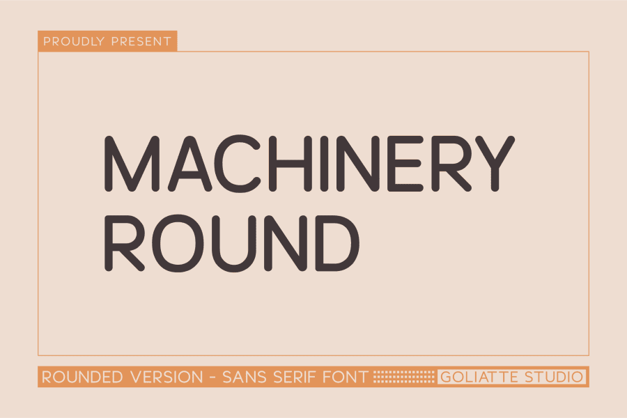 Machine Rounded Font Machinery Round Font · 1001 Fonts