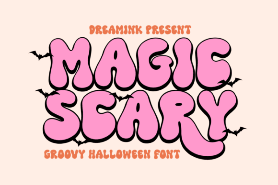 Large Fancy Script Letters Magic Scary Font · 1001 Fonts
