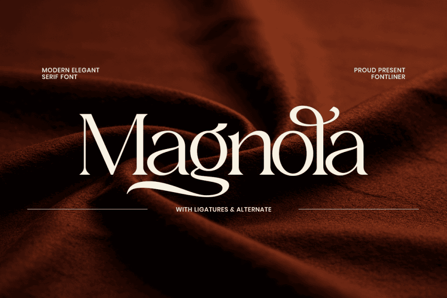 Large Fancy Script Letters Magnola DEMO Font · 1001 Fonts