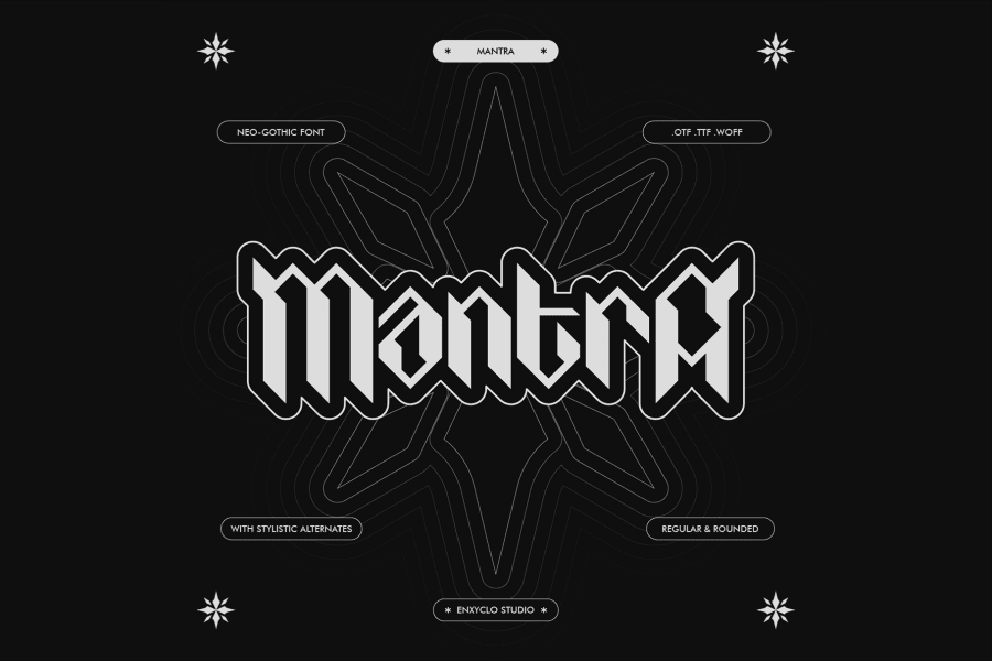 MANTRA Regular Font · 1001 Fonts