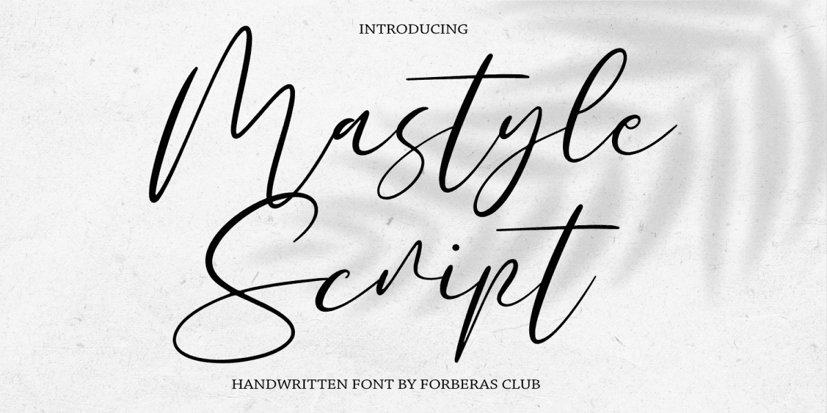 Mastyle Script Font · 1001 Fonts