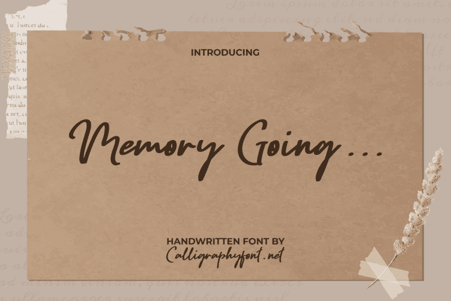 Memory Going Demo Font · 1001 Fonts