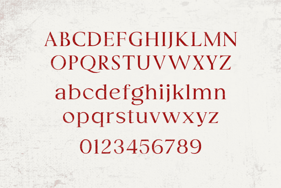 Bảng kí tự font Menata