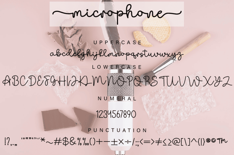 Microphone Font · 1001 Fonts
