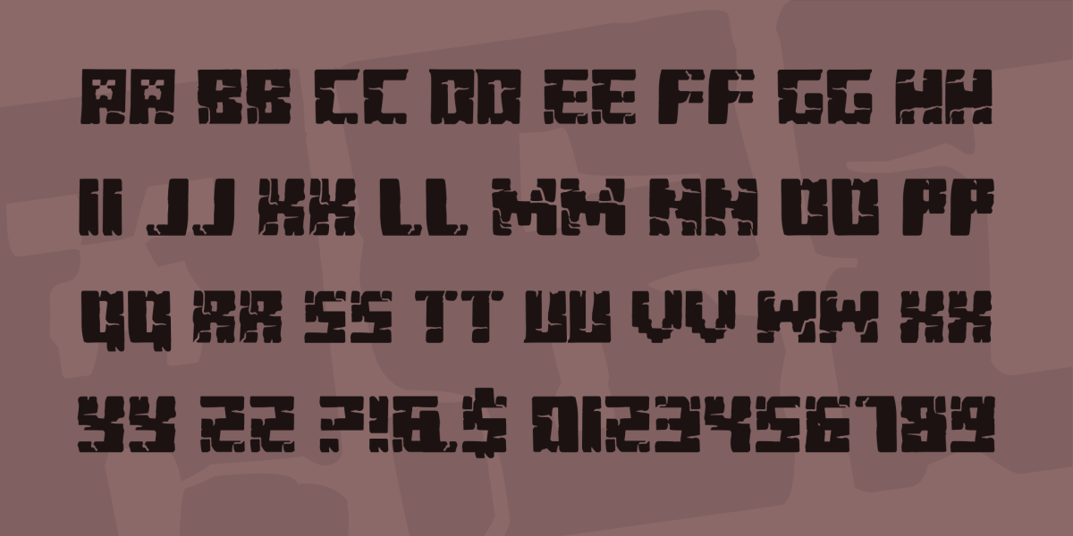 Minecraft Font  Free Fonts Vault