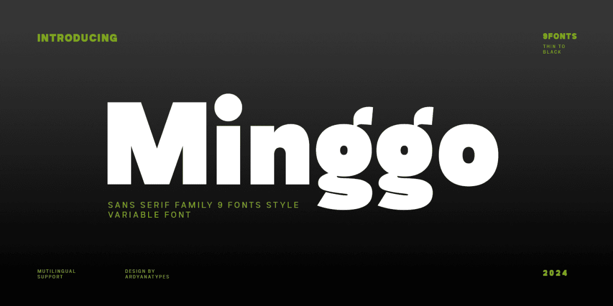 Monggo Lettering Minggo Font · 1001 Fonts