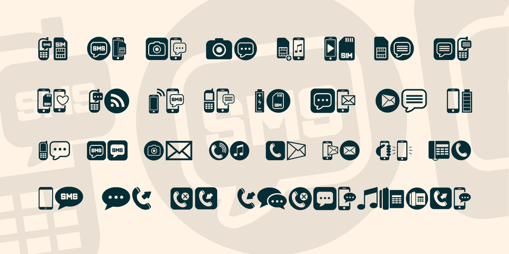 Mobile Icons illustration 3