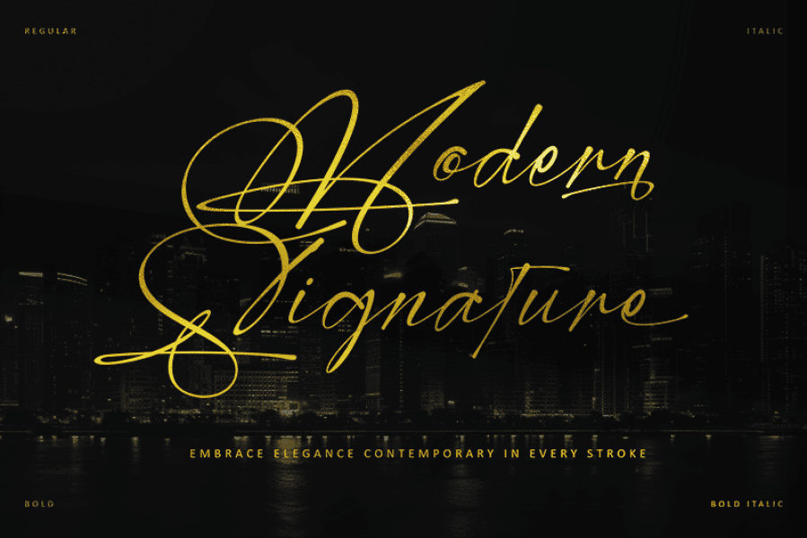 Modern Signature - Personal use Font · 1001 Fonts