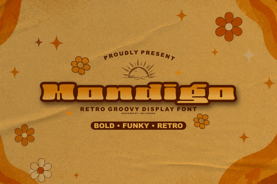 Typhography Text 3 Free Flared, Groovy, Nostalgic Fonts · 1001 Fonts