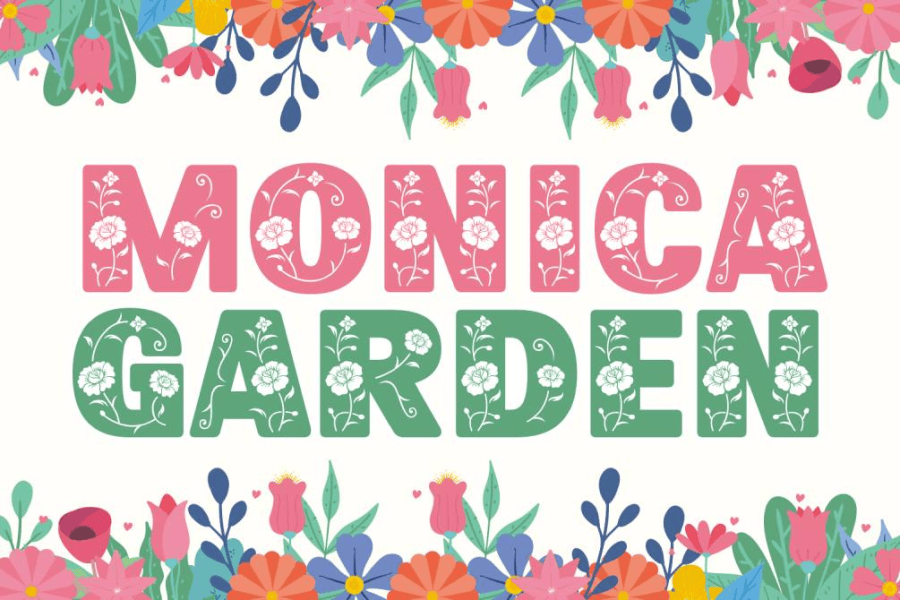 Monica Garden Font · 1001 Fonts