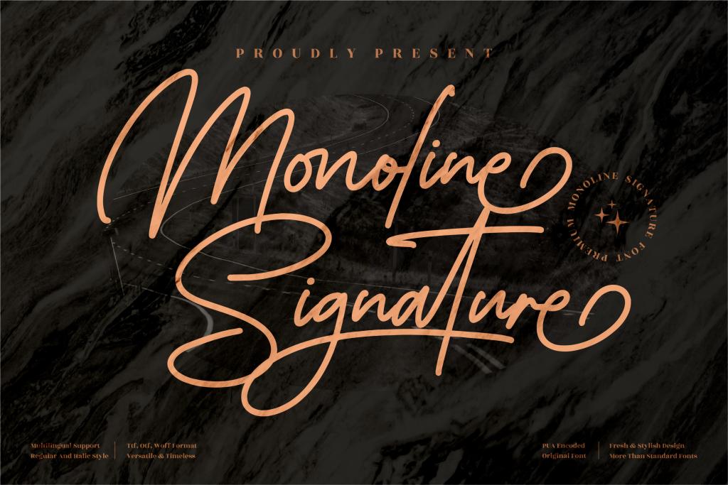 Monoline Signature illustration 2